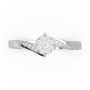 Μονόπετρο δαχτυλίδι σε Λευκό Χρυσό με Διαμάντια